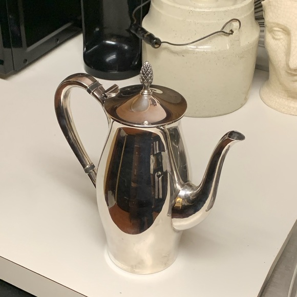 Mid Century Vintage Gorham Silver Paul Revere Pineapple Finial Coffee Pot Carafe - Picture 15 of 16